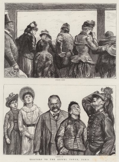 エッフェル塔、パリへの訪問者 作： Charles Paul Renouard